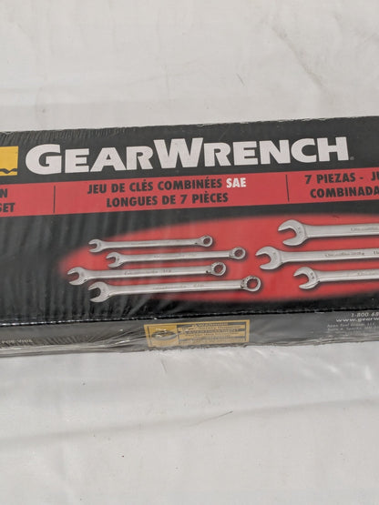 GEARWRENCH Combination Wrench Set: 7 Pc, 3/8 to 3/4" Wrench, Inch 81933