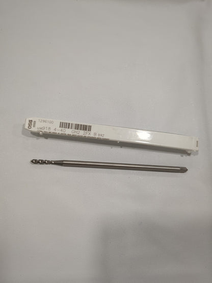 OSG Extension Tap: 4-40, 2 Fl H2, Bright/Uncoated HSS Spiral Flute 1296100