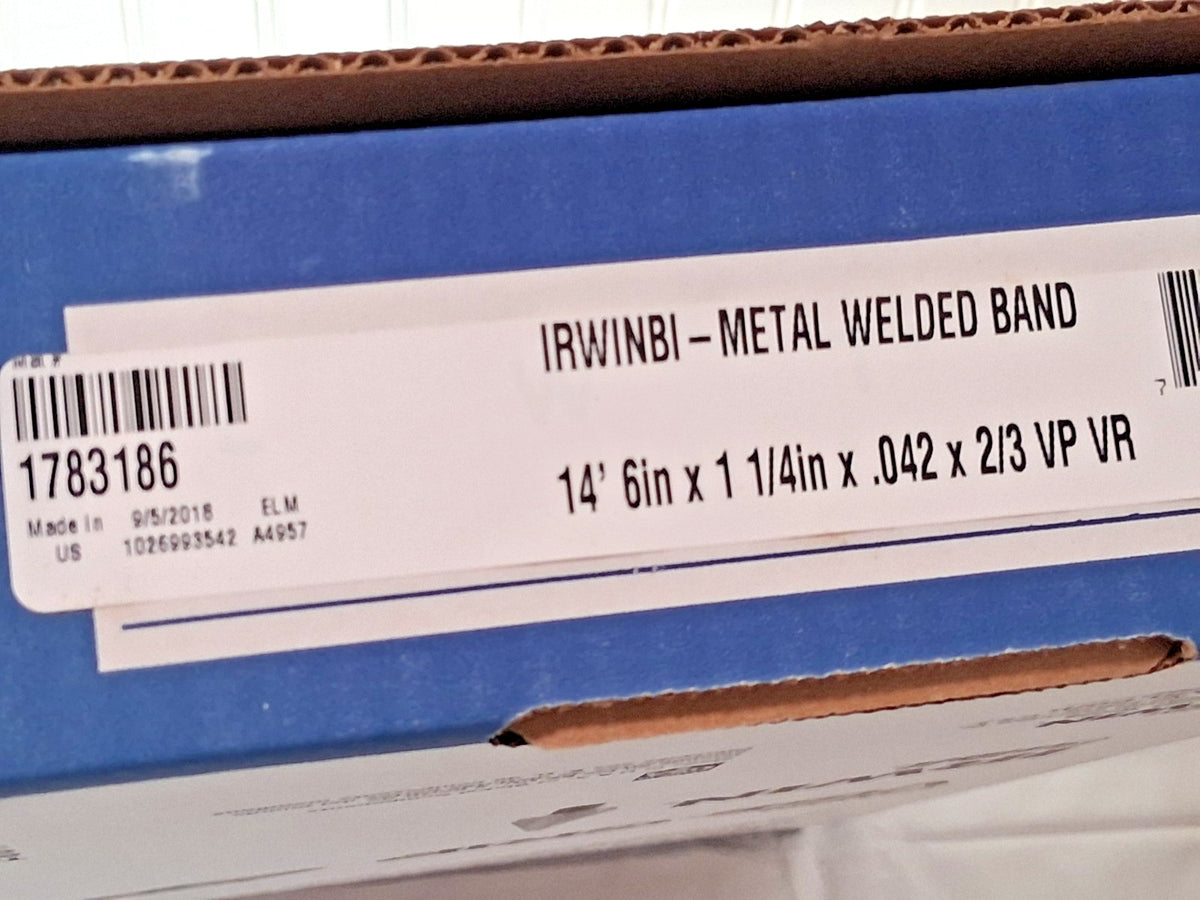 Irwin Blades Welded Bandsaw Blade 14ft 6" Long x 1-1/4" Wide x 2-3 TPI