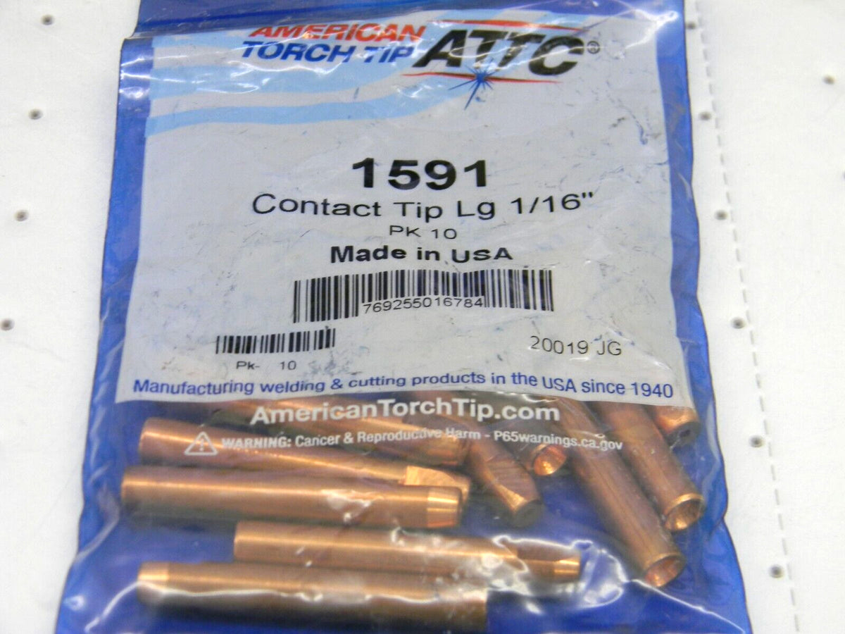 PRO-SOURCE 1/16" Wire OD, MIG Welder Contact Tips QTY 50 1591