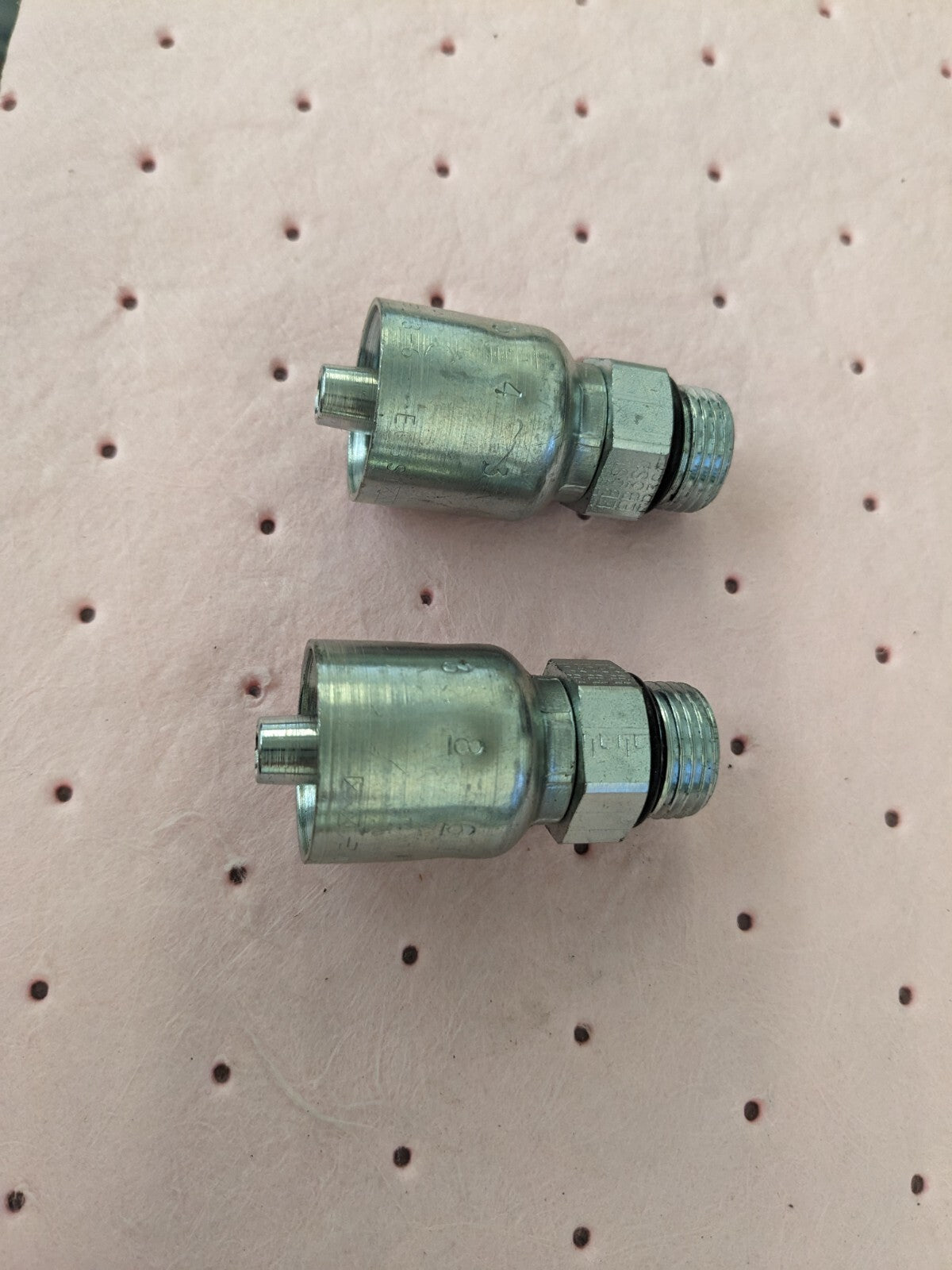 PARKER Hydraulic Hose Male Rigid Fitting 2ct 0.375" ID, 6 mm, 1/2" KP81363