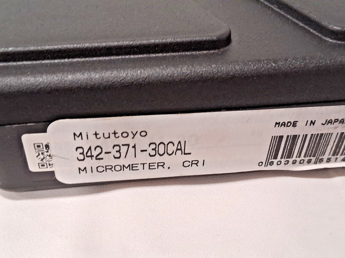 Mitutoyo Crimp Height Micrometer 00 - 0.8"/0 - 20mm Range w/Cert 342-371-30CAL