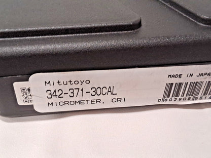 Mitutoyo Crimp Height Micrometer 00 - 0.8"/0 - 20mm Range w/Cert 342-371-30CAL
