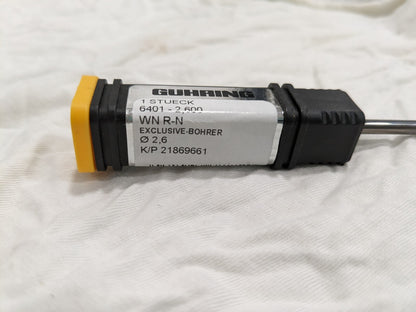 GUHRING Micro Drill Bit: 2.60 mm Dia Solid Carbide 9064010026000