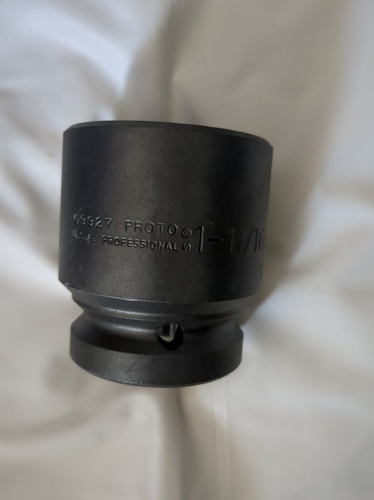 Proto Impact Socket: #5 Spline" Drive, 1-11/16" Socket, Hex Drive J09927