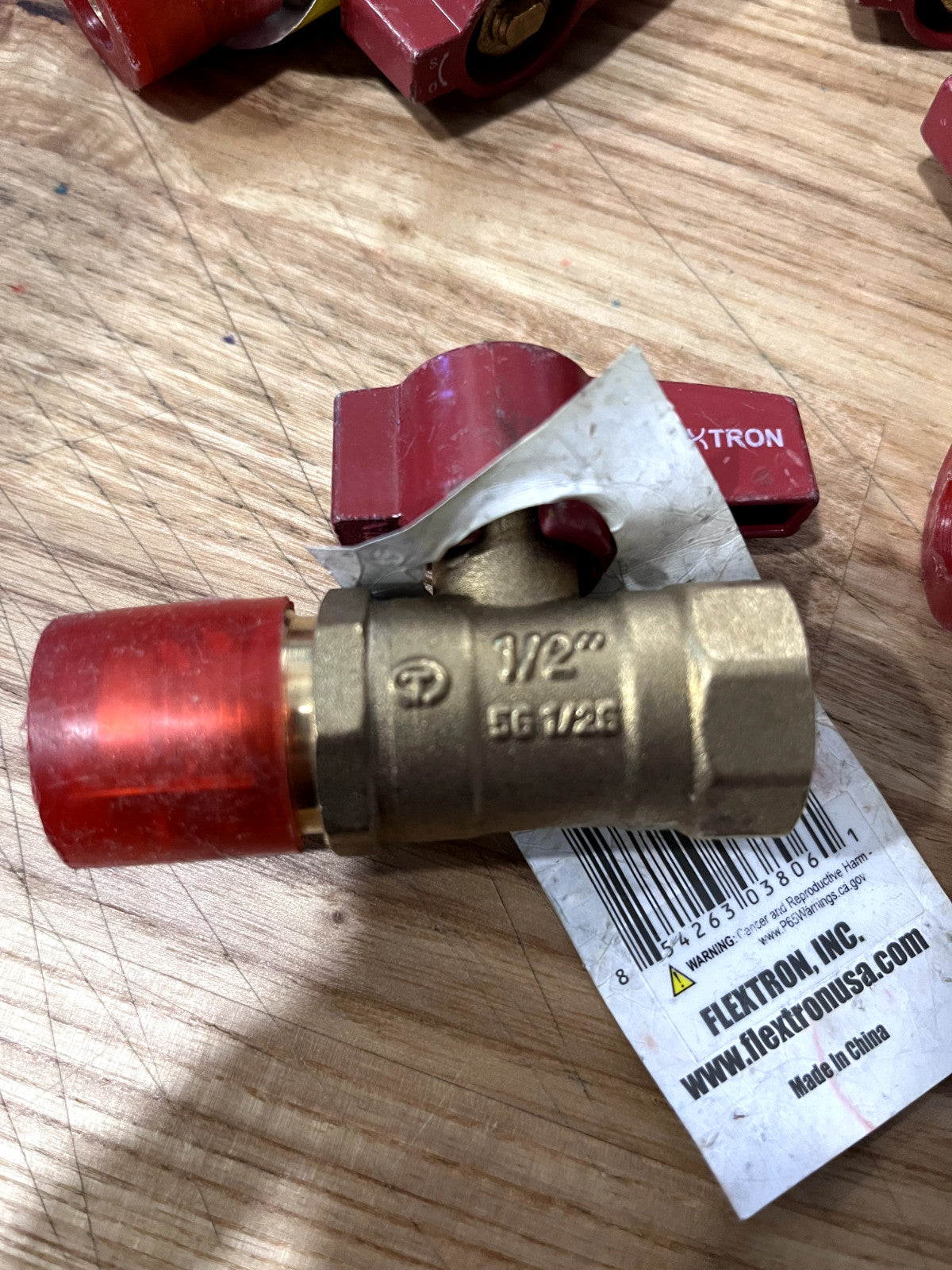 FTGV-58R12F 1/2" FIP x 5/8" Flare Gas Ball Valve Everflow QTY 10