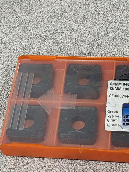 HERTEL Turning Insert: SNMM 646L13 HC1250T, Solid Carbide Qty 10 1002144