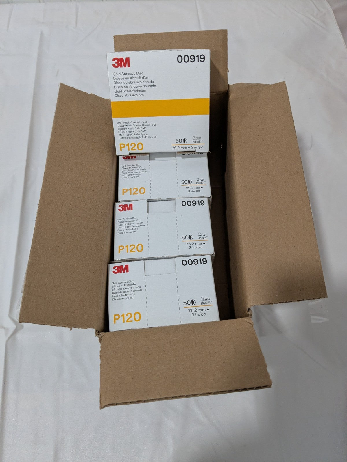 3M Abrasive Paper Disc 3" Dia, A/O, P120 Grit Box of 200 7000118761