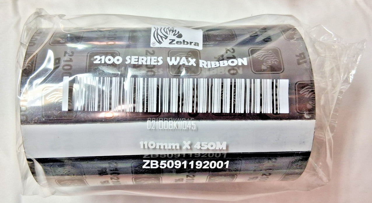QTY 4 Zebra 2100 High-Performance Wax Thermal Ribbon 4.33" x 1476' 02100BK11045