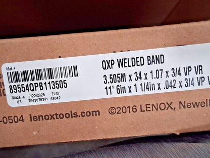 Lenox Welded Bandsaw Blades 11' 6 Long x 1-1/4" Wide x 3 to 4 TPI 8955