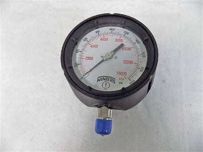 Winters Winters 4-1/2" Dial 1/4 Thread 0-15 Scale Range Pressure Gauge PPC5