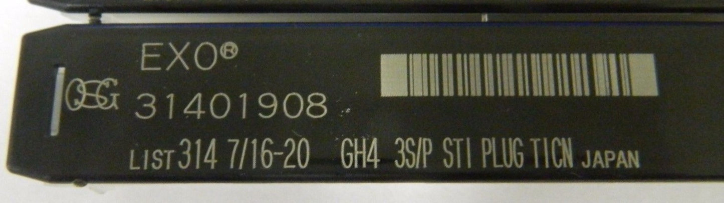 OSG 31401908 7/16" - 20 Sti Gh4 3Fl Ticn Spiral Point Gun Tap Qty. 1