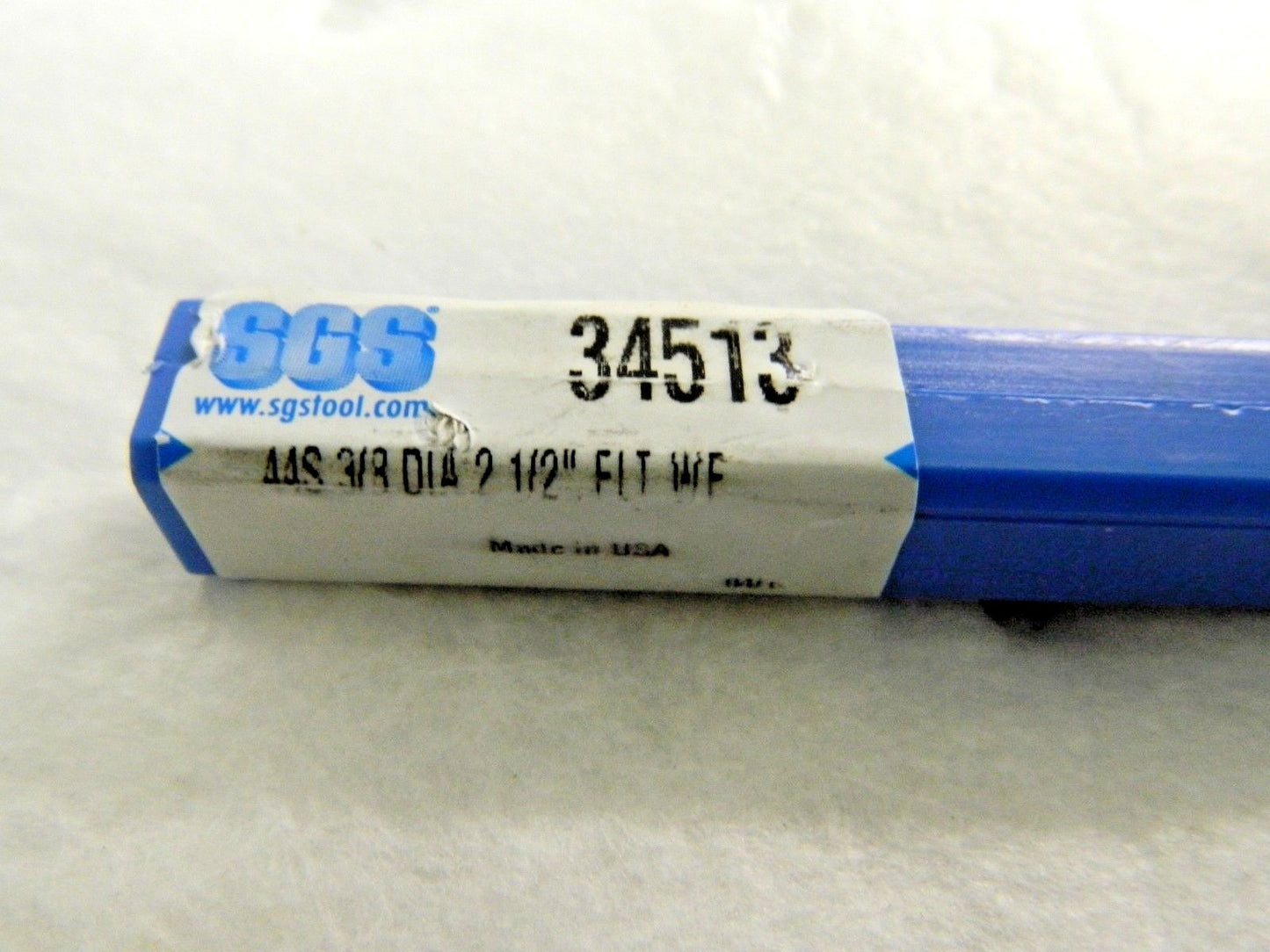SGS Carbide Square End Mill 3/8" Dia x 2-1/2" LOC x 4-1/4" OAL 2F