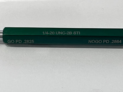 GF GAGE 1/4-20 Thread Plug Thread Insert Go/No Go Gage H0250202BS