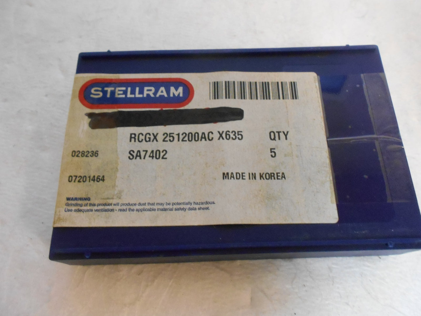 Stellram Ceramic Turning Inserts RCGX251200ACX635 Grade SA7402 Qty. 5 #028236
