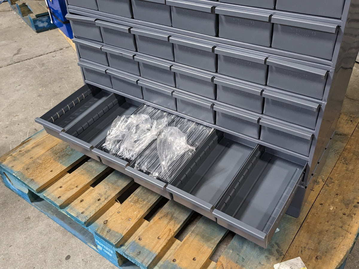 Durham Steel Bin Storage Cabinet 96 Drawer 62 x 34 x 12 022-95 Scratch N Dent