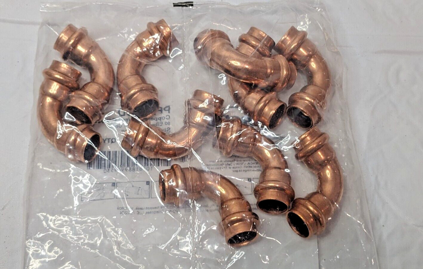 10 PACK PROFLO 1/2" Copper Press Short Radius 90° Elbows PFXPP9D
