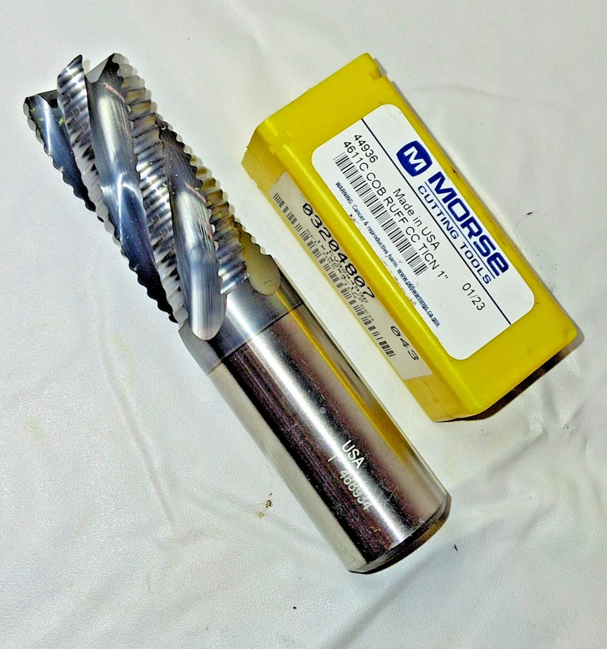 Morse 5FL Roughing Center Cutting End Mill 1" Cut &amp; Shank Dia 44936