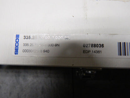 Seco Indexable Slotting Cutter 1" Cutting Width, 10" Cutter Dia 02788036