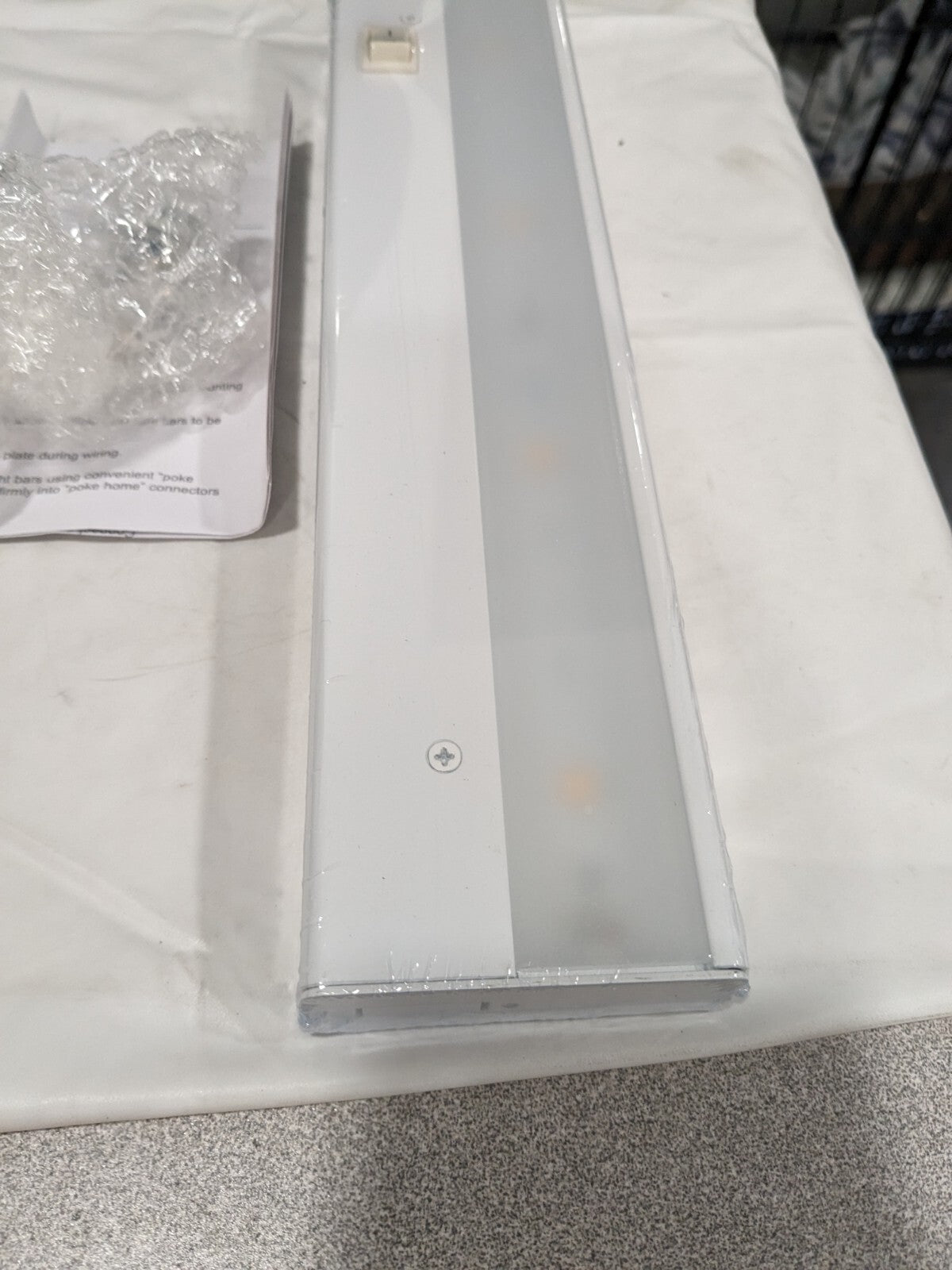WAC Lighting 12" Length 3000K LED Under Cabinet Light Bar White BA-LED4-WT