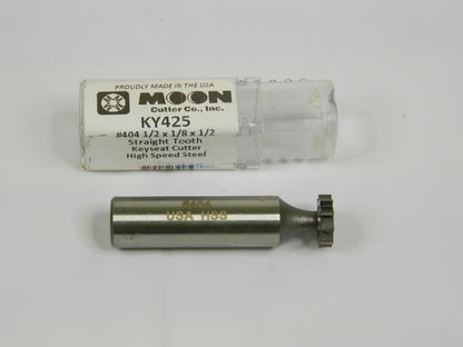 Moon Straight-Tooth Woodruff Keyseat Cutter 1/2" Diam 10 Teeth KY425