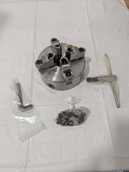 Hertel Manual Lathe Chuck: 6", 4 Jaw, Self-Centering 97019012