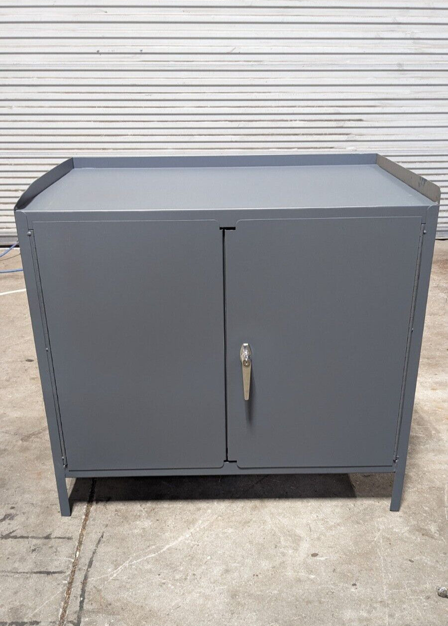 Durham Table High Storage Cabinet 2-Shelf 16 Ga. Steel 3000-95 Scratch N Dent