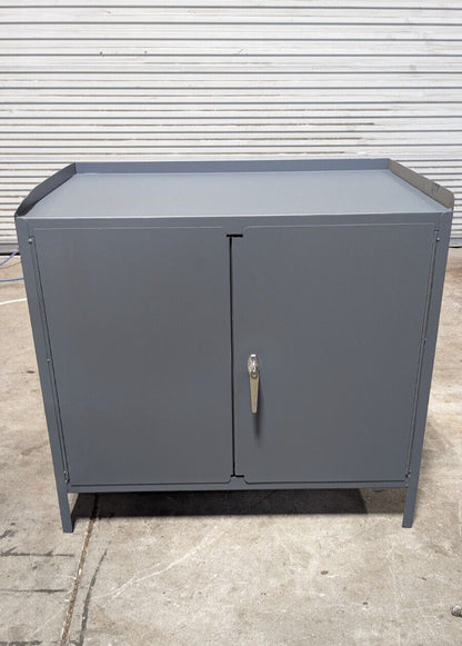 Durham Table High Storage Cabinet 2-Shelf 16 Ga. Steel 3000-95 Scratch N Dent