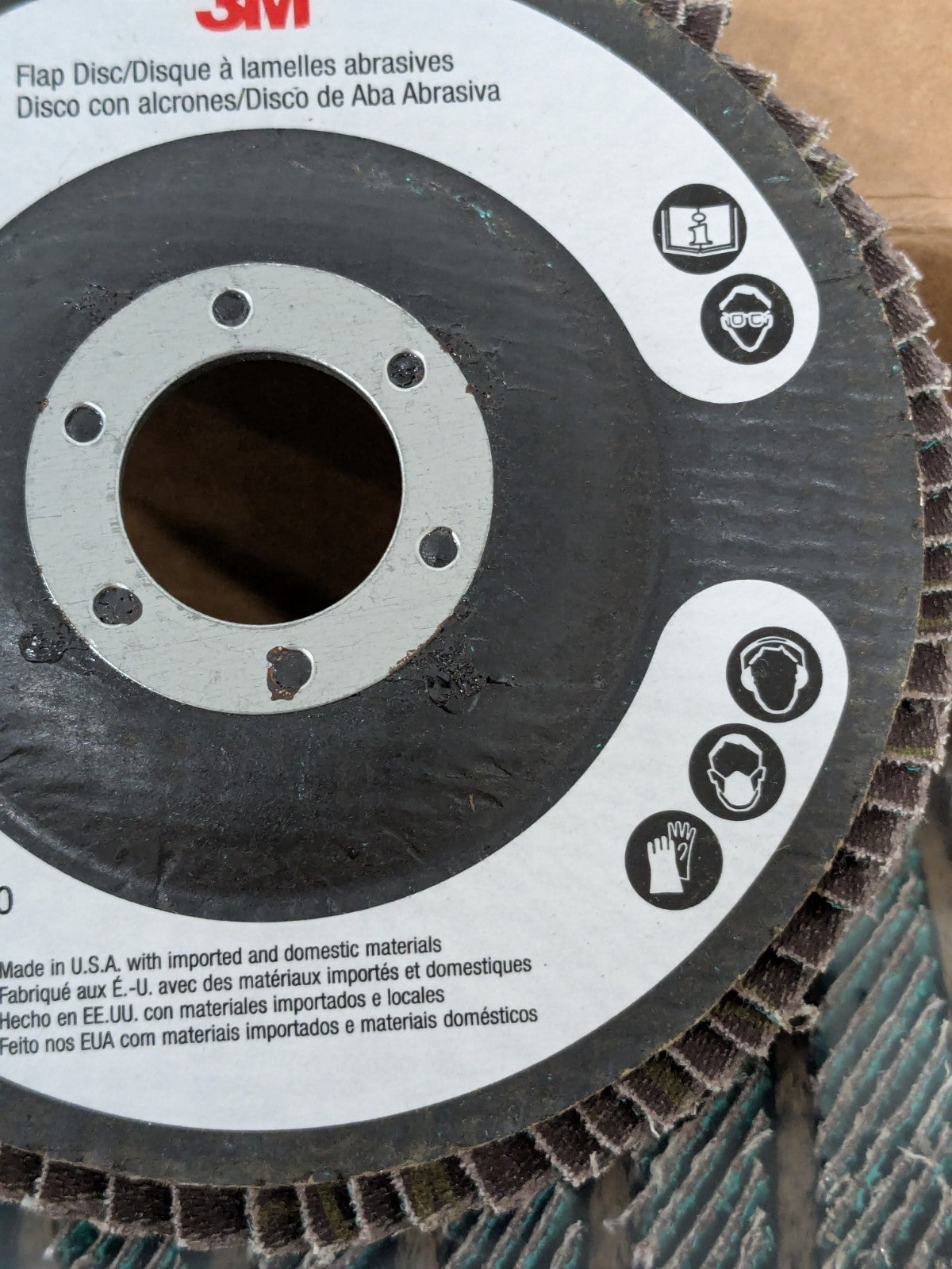 3M Flap Disc: 4-1/2" Dia, 7/8" Hole, 36 Grit, ZA, Type 27 Qty 10 7010363149