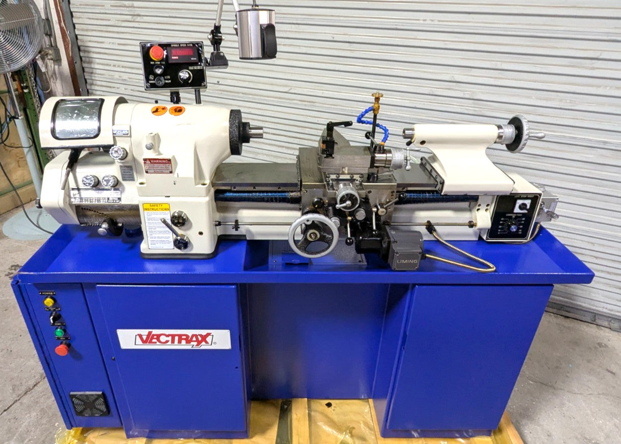 VECTRAX 11 x 18 Toolroom Lathe 220V 3PH  3HP VFD Speed Control  *Scratch & Dent*