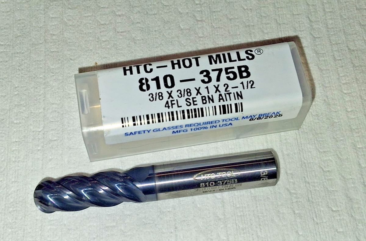 HTC Square End Hot Mill 4 FL Single End Ball 810-375B