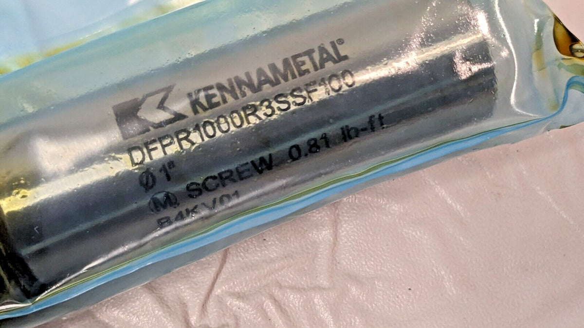 Kennametal Indexable Insert Drill 1" Shank Diam 3xD DFPR1000R3SSF100 7030489