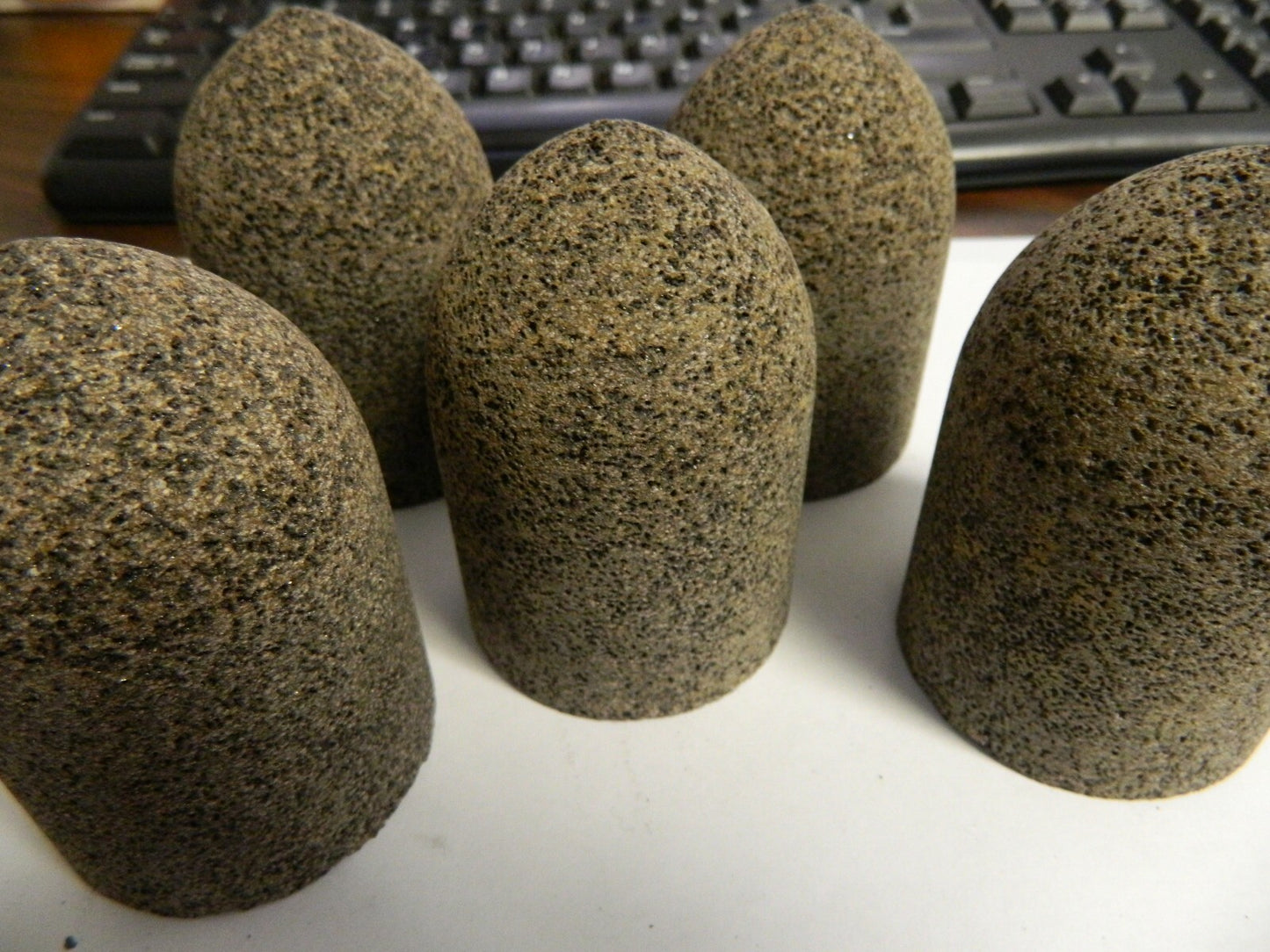 Grier Abrasives Type 16, 2" Max Diam 3" Head Thickness 16 Grit Cone QTY 5