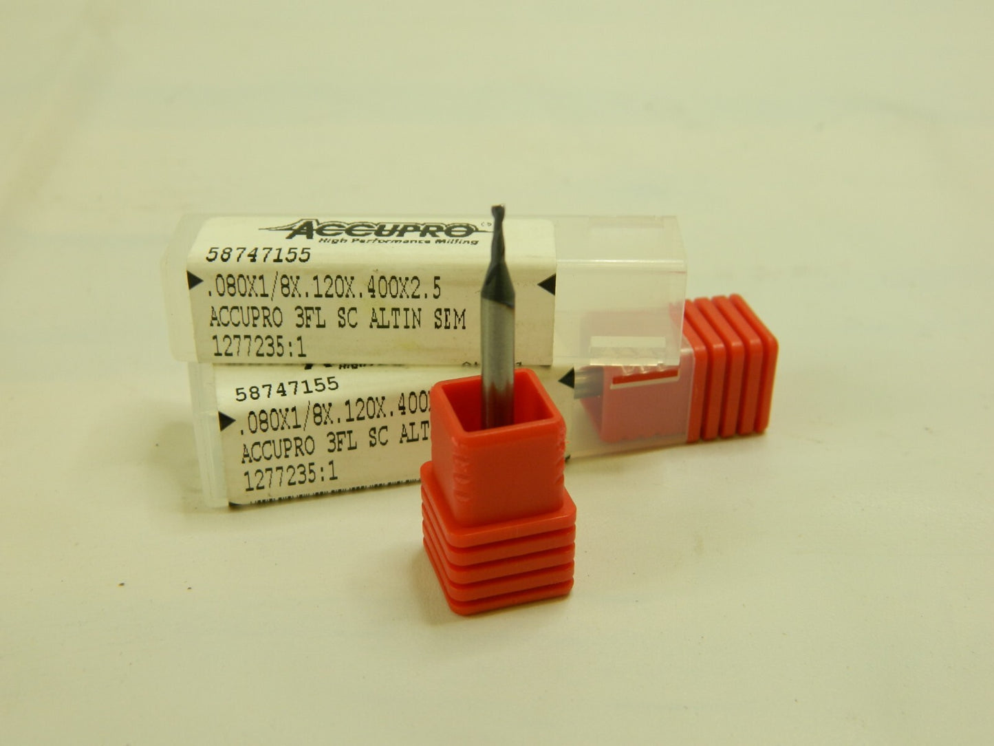 Accupro SC Sq End Mill 2-1/2'' OAL, 3 FL 5/64'' Dia, 0.12&ap