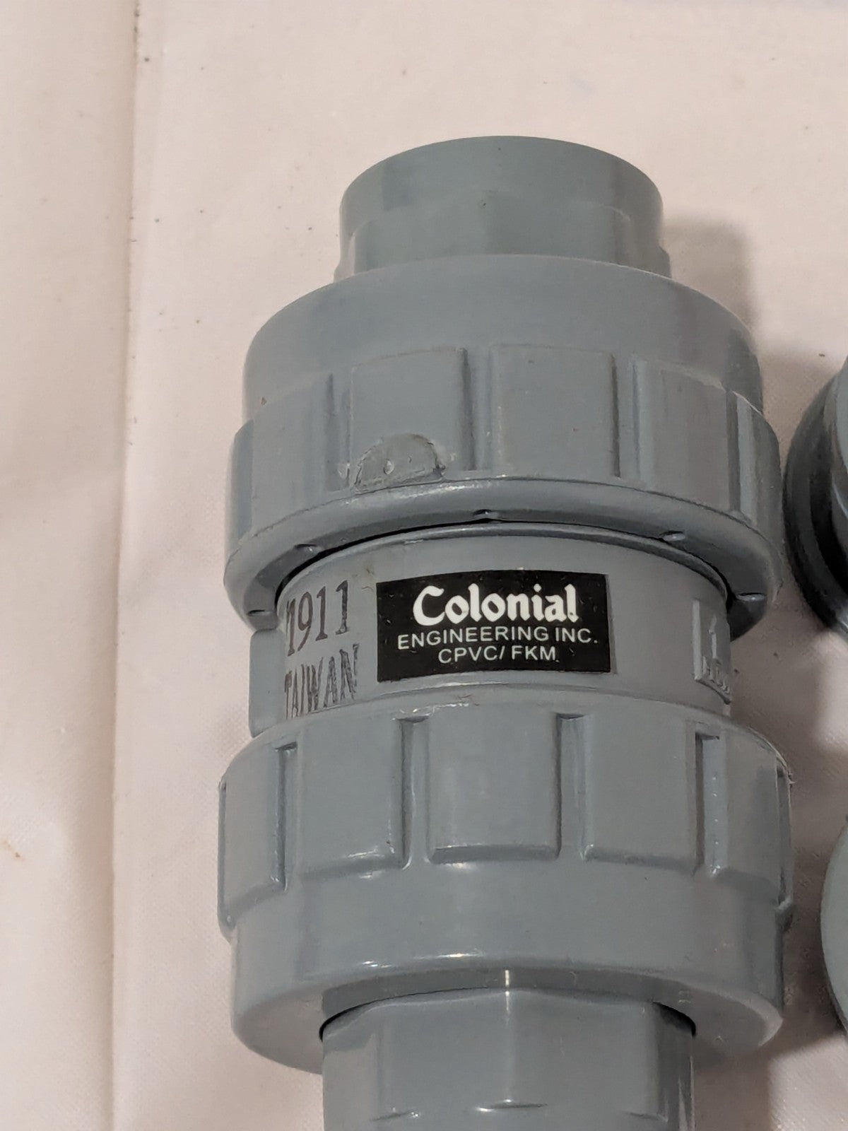Colonial Plastic Union Check Valve: 1/2 in, CPVC Schedule 80 16883