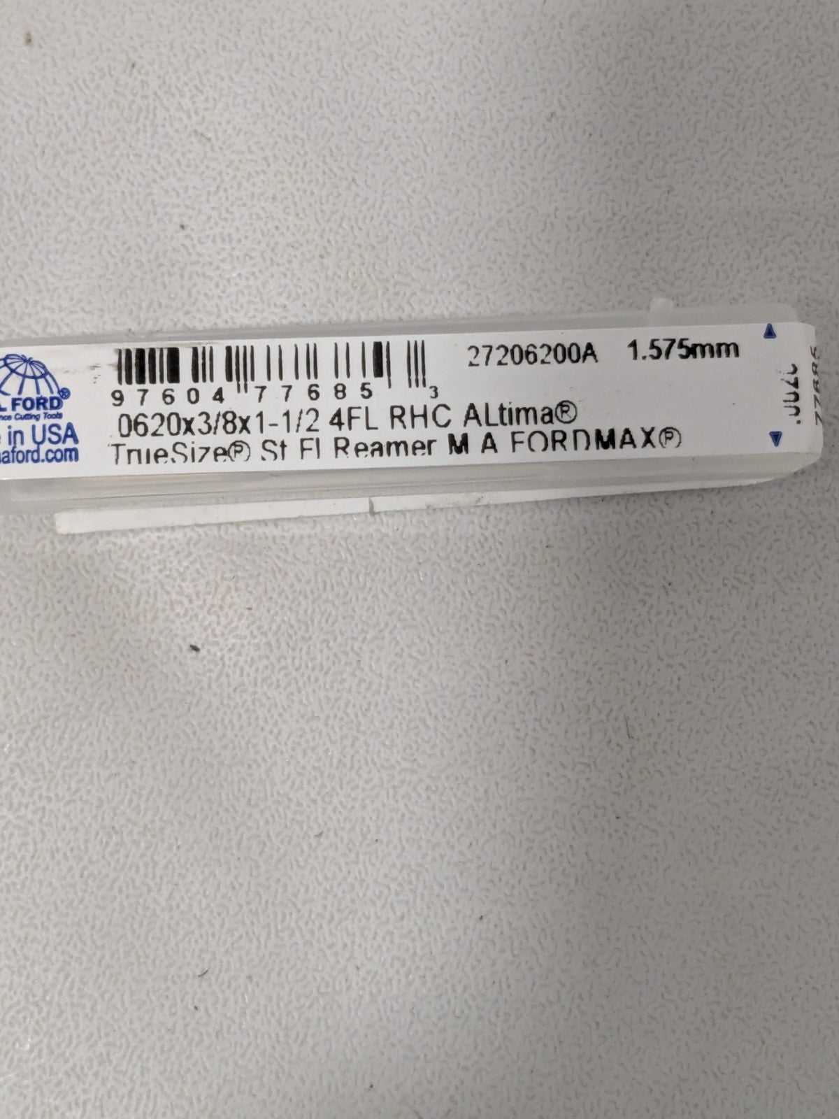 M.A. Ford Chucking Reamer: 0.0620" Dia, 1-1/2" OAL 27206200A