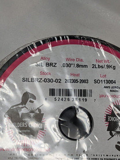 WELDER'S CHOICE MIG Welding Wire ERCuSi-A, 0.0300" Dia, Silicon Bronze