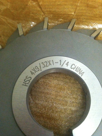 MHC 4" x 9/32" x 1-1/4" HSS Straight 18T Side Milling Cutter 301-4198