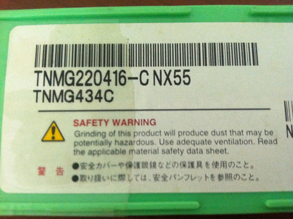 Mitsubishi Indexable Cermet Turning Inserts TNMG220416-C NX55  QTY 6 TNMG434C