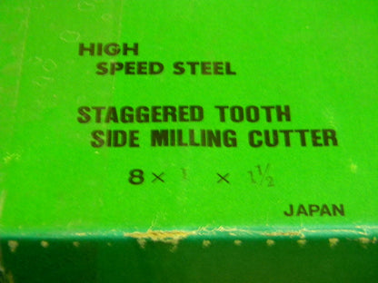 Precision Side Milling Cutter  8" x 1" x 1-1/2" HSS Staggered 28T 03038643