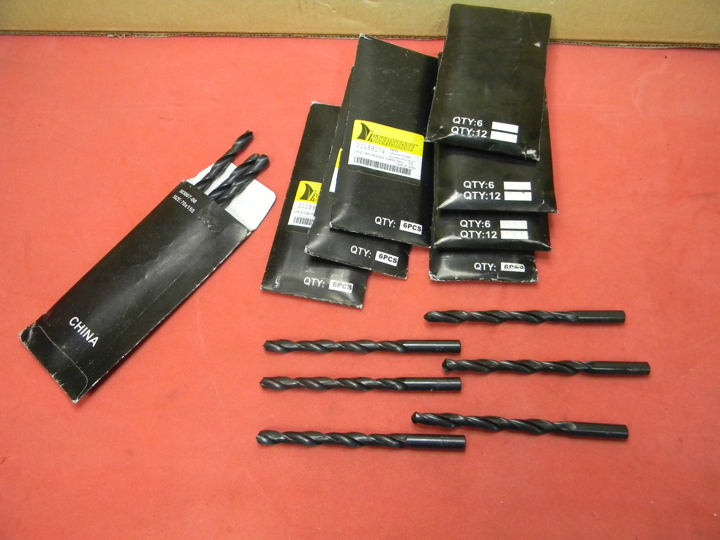 Interstate Jobber Length Drill Bits 3-7/16" x 4-3/4" HSS Oxide Qty. 51 01189174