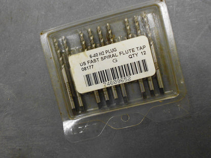 Pro #6-40 UNF 2 Flute 2B/3B Plug Spiral Flute Tap Qty. 9 74609652