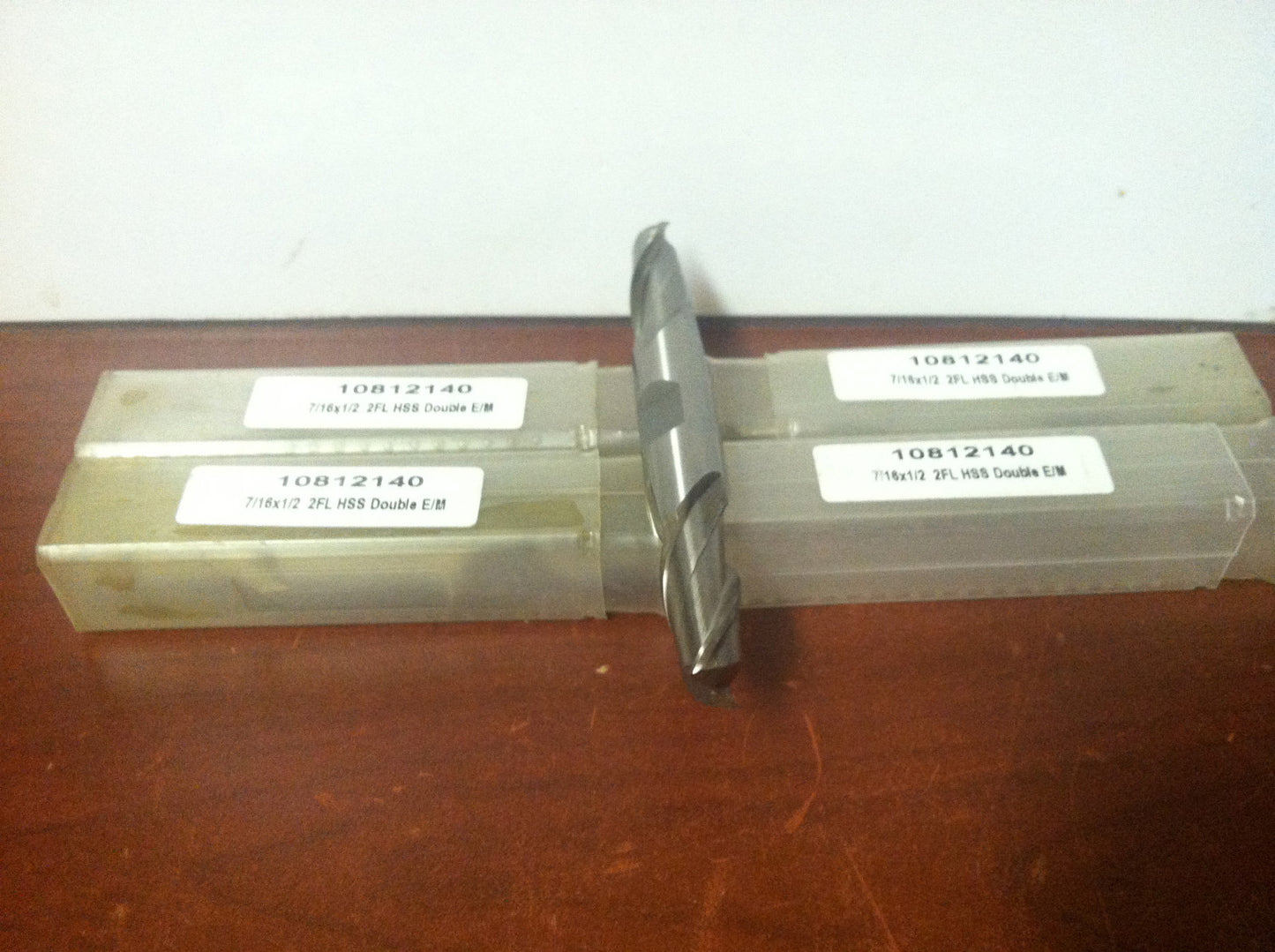 Interstate #1081-2140 Double End Mills 7/16" x 1/2" x 13/16" x 3-3/4" 2F UC HSS