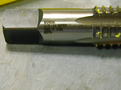Morse Cutting Tools NPTF HSS Taper Pipe Tap 1/2"-14 x 1-3/8" x 3-1/8" 5F 36025