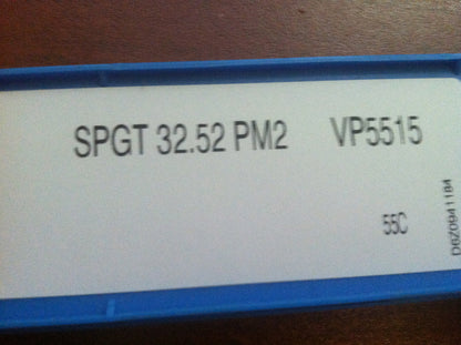 Valenite Spgt3252pm255c Spgt3252pm2 Vp5515 Carbide Turning Inserts, Qty 10