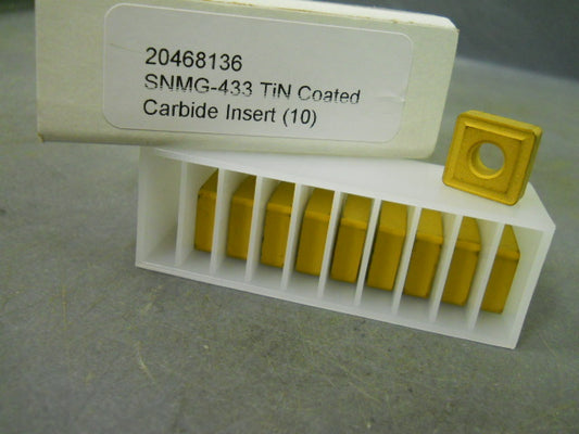Precision Carbide Inserts SNMG433 TiN Box of 10 #20468136
