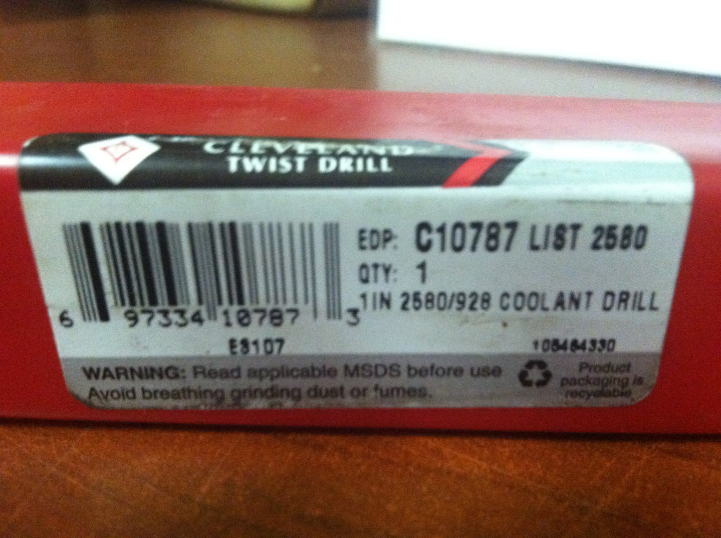 Cleveland 1" 118° Spiral Flute High Speed Steel Taper Length Drill Bit  C10787