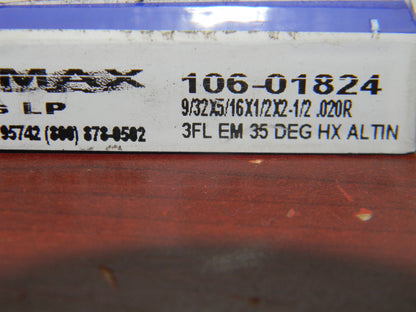 ProMax #106-01824  9/32" x 5/16" x 1/2" x 2-1/2" 3F Carbide AlTiN HH End Mill