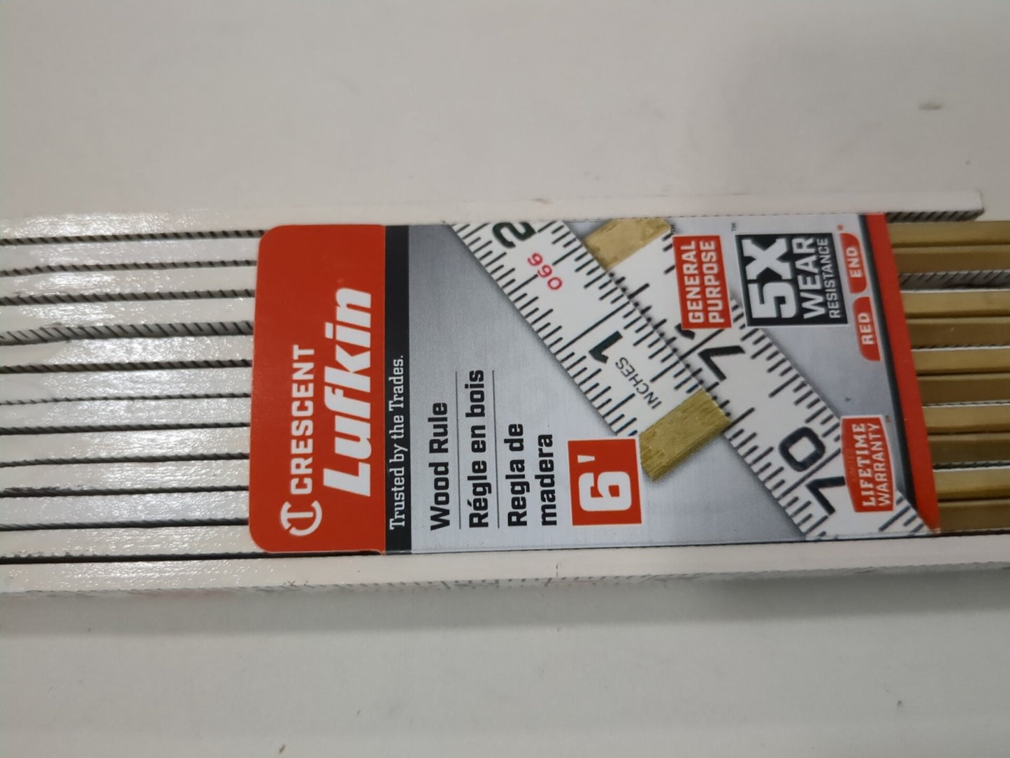 Lufkin 5/8 in. x 6 ft. Red End Wood Rule T066N