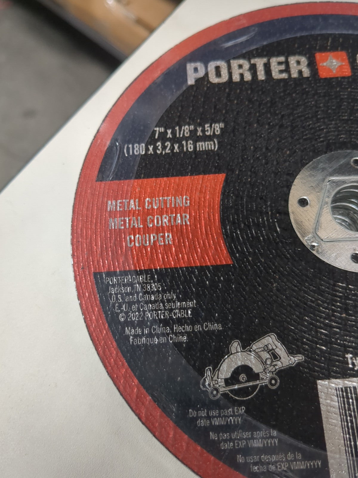 10 pk of PORTER-CABLE 7 in. Diamond Metal Cut-Off Wheels 141212699